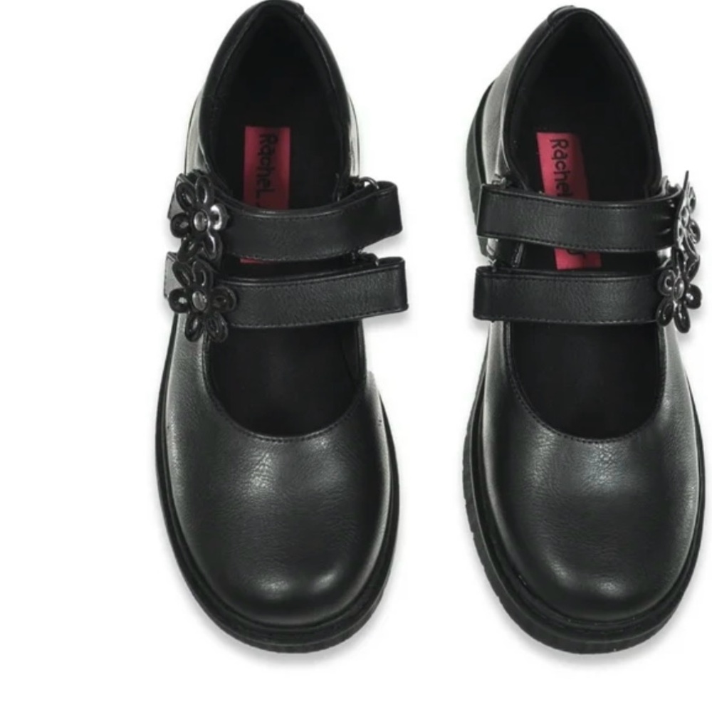 Rachel Kids Black Mary Jane Shoes
